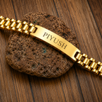 Personalized Name Bracelet for Men – Custom Engraved Gold Bracelet