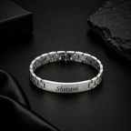 Personalized Silver Name Bracelet for Women – Custom Engraved Bracelet