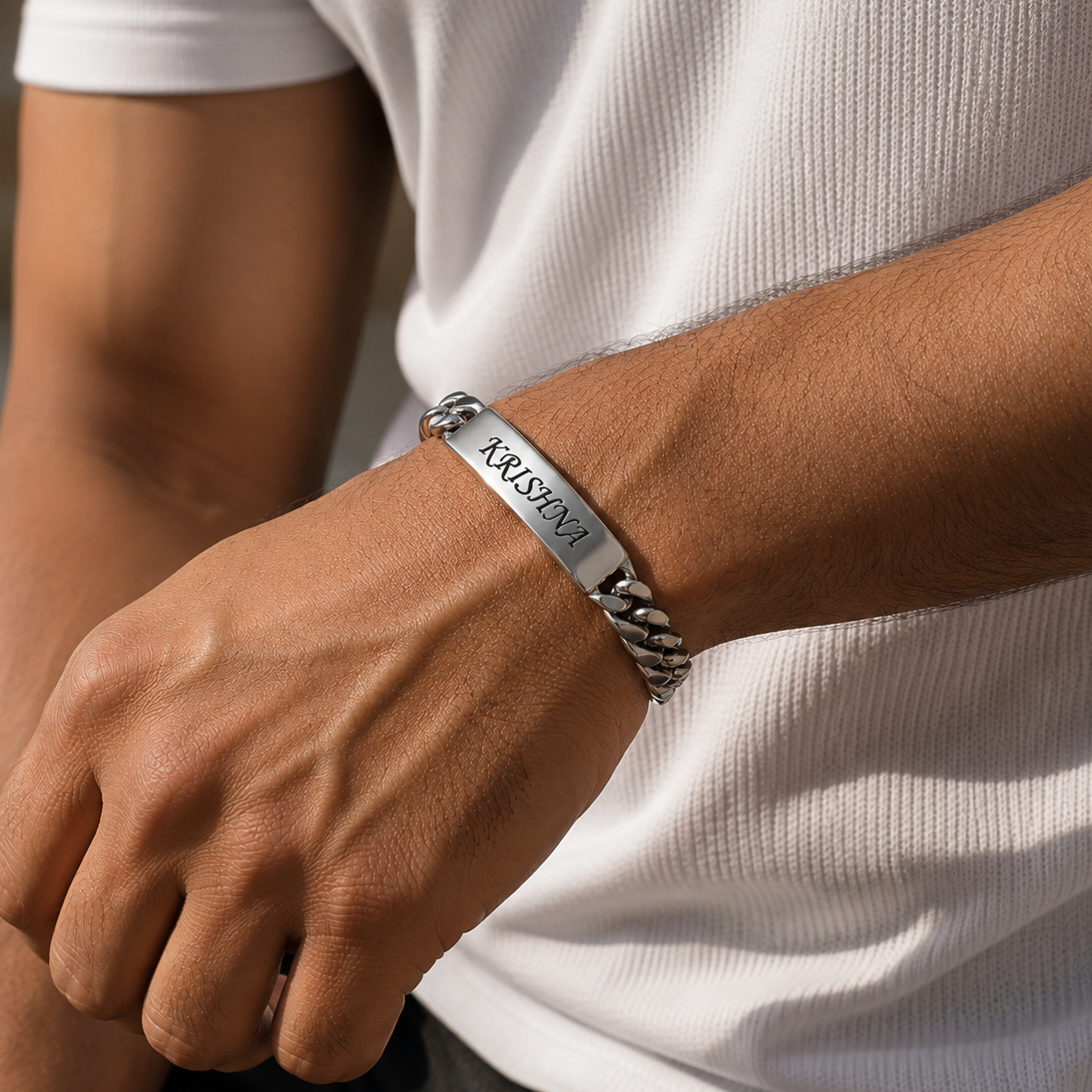 Personalized Name Bracelet – Custom Engraved Bracelet for Men
