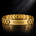 Personalized Name Bracelet for Men – Custom Engraved Gold Bracelet