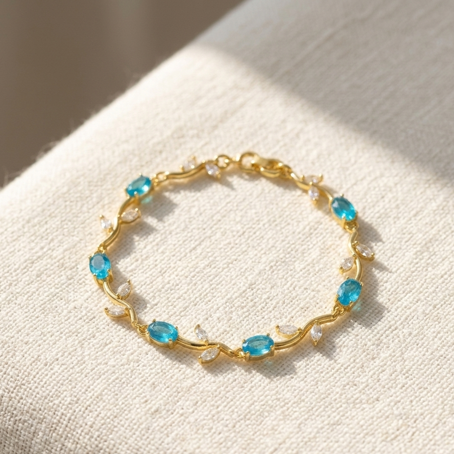 Golden Tulip Bracelet Cinderella Edition – Elegant Floral Charm Bracelet for Women