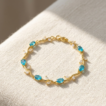 Golden Tulip Bracelet Cinderella Edition – Elegant Floral Charm Bracelet for Women