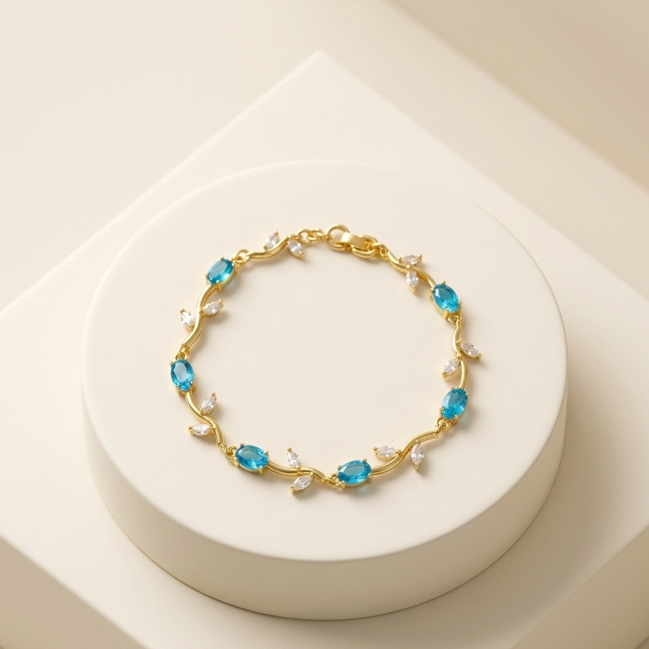 Golden Tulip Bracelet Cinderella Edition – Elegant Floral Charm Bracelet for Women