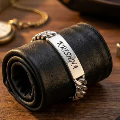 Personalized Name Bracelet – Custom Engraved Bracelet for Men