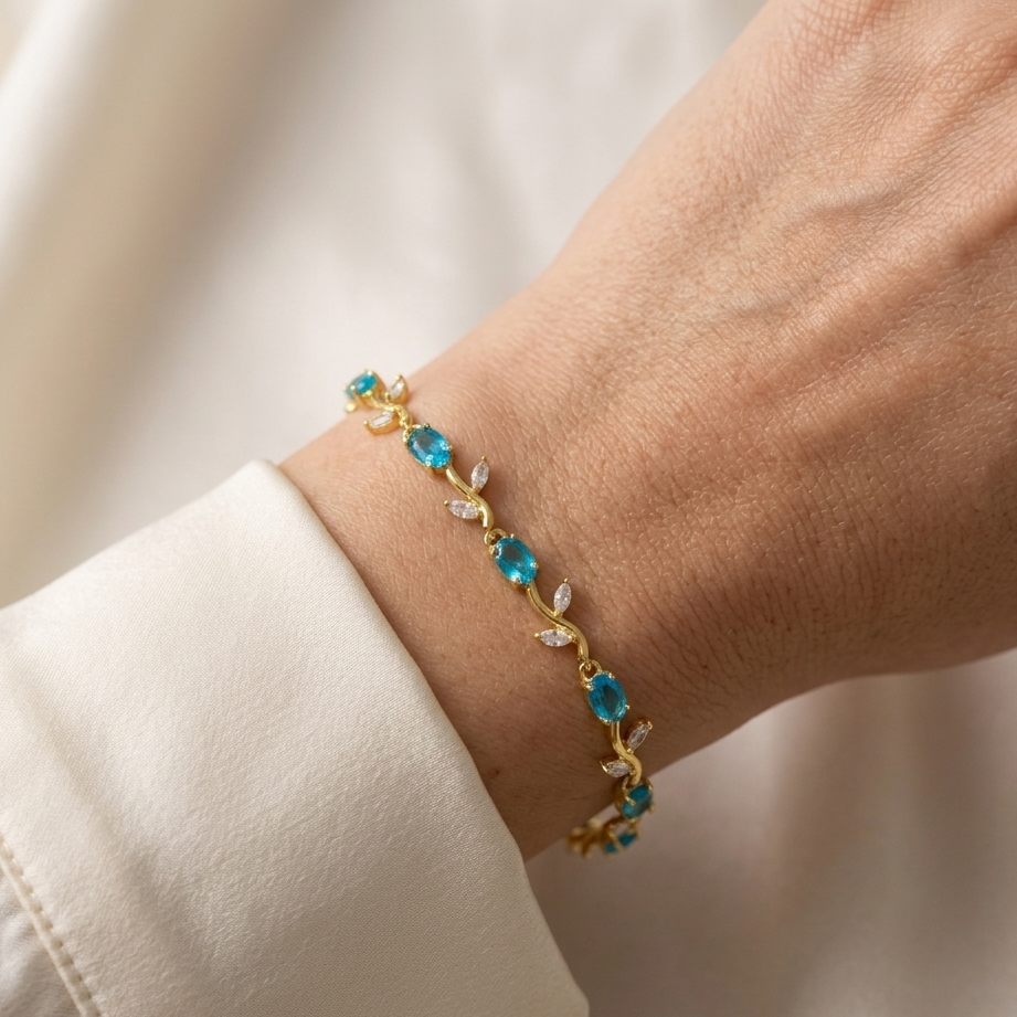 Golden Tulip Bracelet Cinderella Edition – Elegant Floral Charm Bracelet for Women