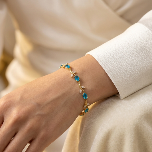 Golden Tulip Bracelet Cinderella Edition – Elegant Floral Charm Bracelet for Women