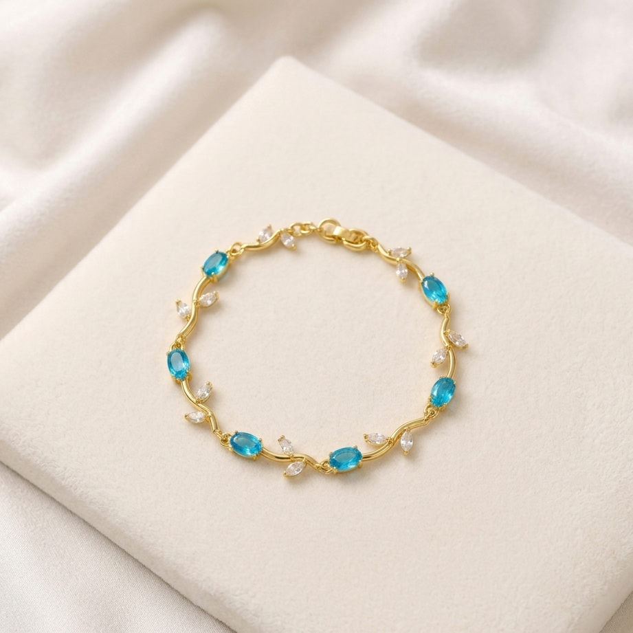 Golden Tulip Bracelet Cinderella Edition – Elegant Floral Charm Bracelet for Women