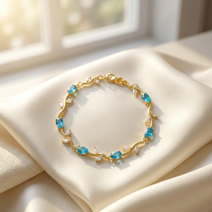 Golden Tulip Bracelet Cinderella Edition – Elegant Floral Charm Bracelet for Women