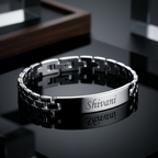 Personalized Silver Name Bracelet for Women – Custom Engraved Bracelet