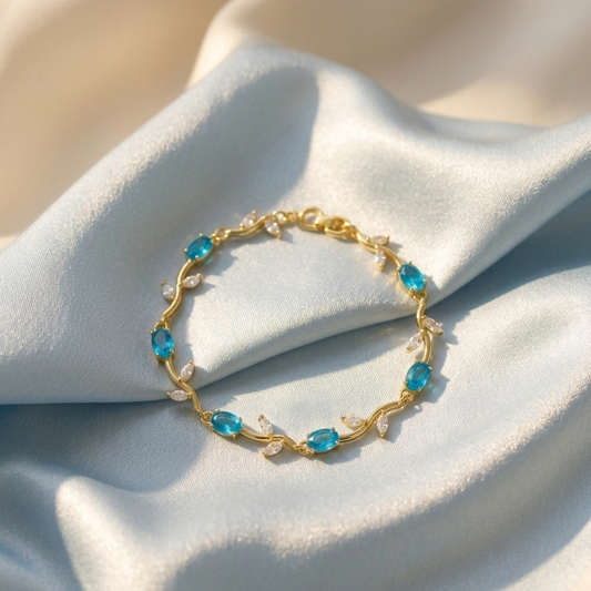Golden Tulip Bracelet Cinderella Edition – Elegant Floral Charm Bracelet for Women