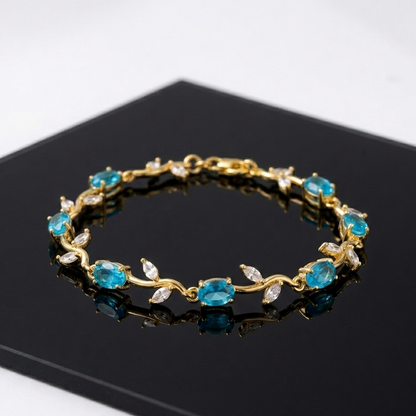 Golden Tulip Bracelet Cinderella Edition – Elegant Floral Charm Bracelet for Women