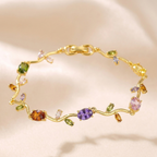 Multicolor Tulip Charm Bracelet for Women – Elegant Floral Fashion Jewelry