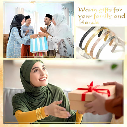 Ayat ul  Kursi Gold Plated Kada Bracelet for Women & Men