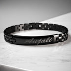 Personalized Name Bracelet for Women | Custom Engraved Black Bracelet | Elegant Gift Jewelry